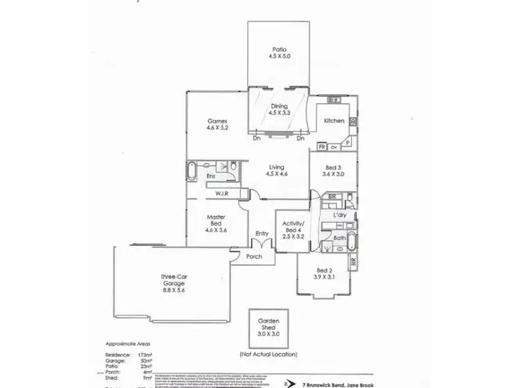 Floorplan of Homely house listing, 7 Brunswick Bend, Jane Brook WA 6056