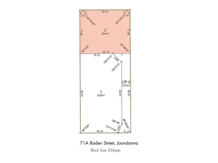 Floorplan of Homely land listing, 71A Baden Street, Joondanna WA 6060