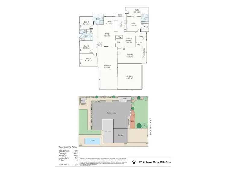 Floorplan of Homely house listing, 17 Bicheno Way, Willetton WA 6155