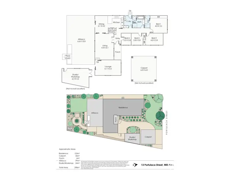 Floorplan of Homely house listing, 13 Portulaca Street, Willetton WA 6155