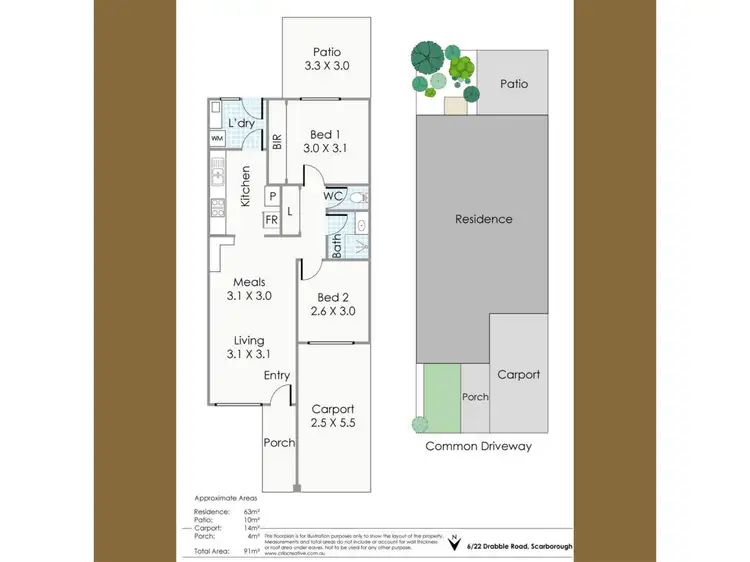 Floorplan of Homely villa listing, 6/22 Drabble Road, Scarborough WA 6019