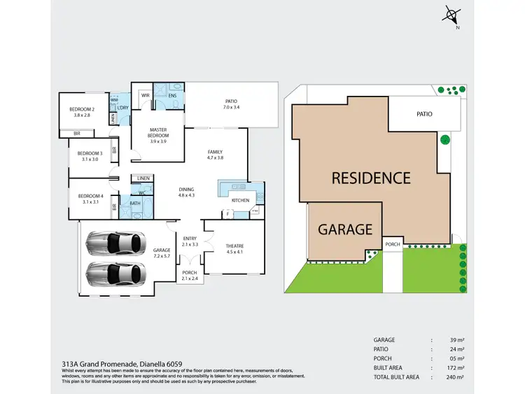 Floorplan of Homely house listing, 313A Grand Promenade, Dianella WA 6059