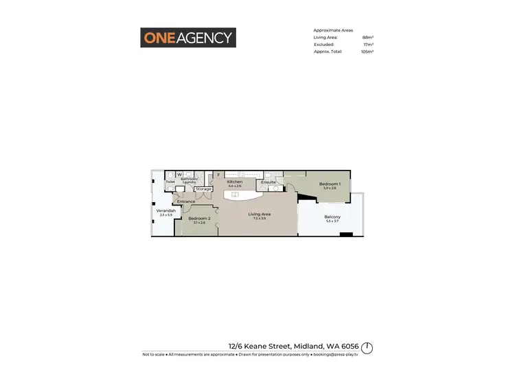 Floorplan of Homely house listing, 12/6 Keane Street, Midland WA 6056