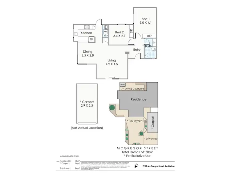 Floorplan of Homely unit listing, 7/27 Mcgregor St, Embleton WA 6062