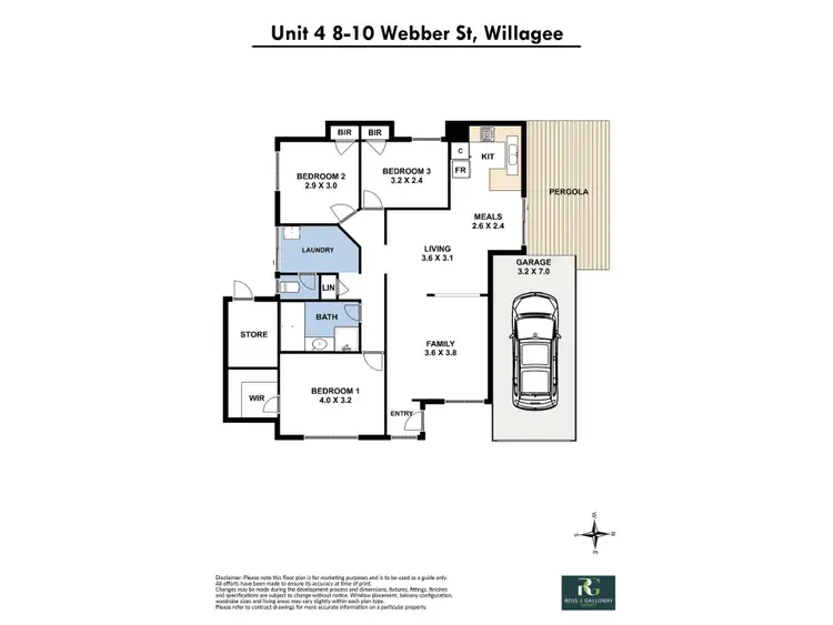 Floorplan of Homely villa listing, 4/8-10 Webber Street, Willagee WA 6156