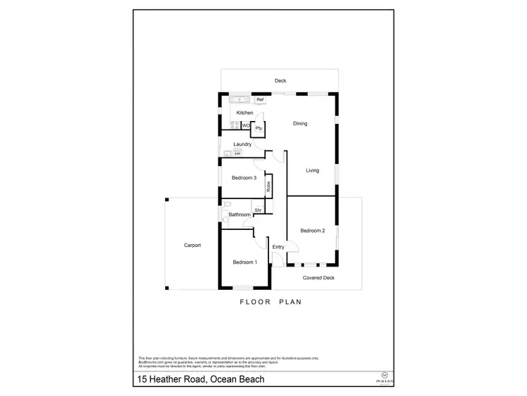 Floorplan of Homely house listing, 15 Heather Road, Denmark WA 6333