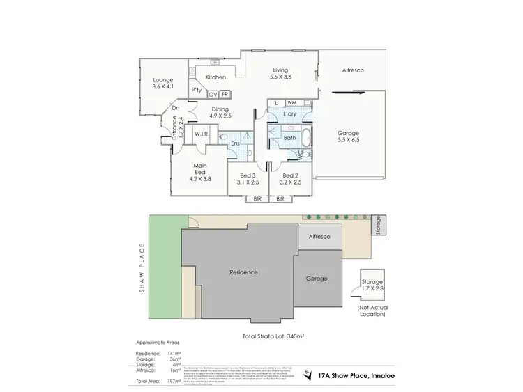 Floorplan of Homely semi-detached listing, 17A Shaw Place, Innaloo WA 6018