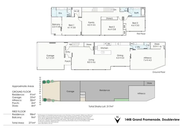 Floorplan of Homely house listing, 144B Grand Promenade, Doubleview WA 6018