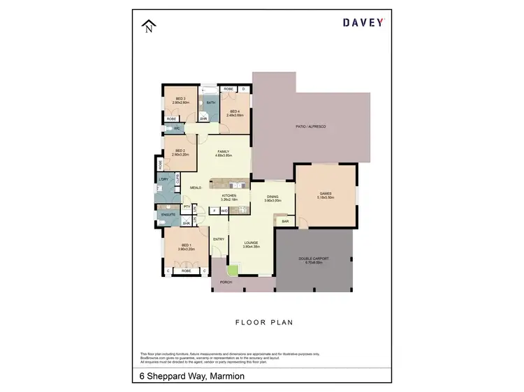 Floorplan of Homely house listing, 6 Sheppard Way, Marmion WA 6020