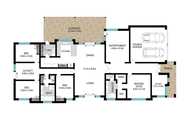 Floorplan of Homely house listing, 66 Gutmann Parkway, Dalyellup WA 6230