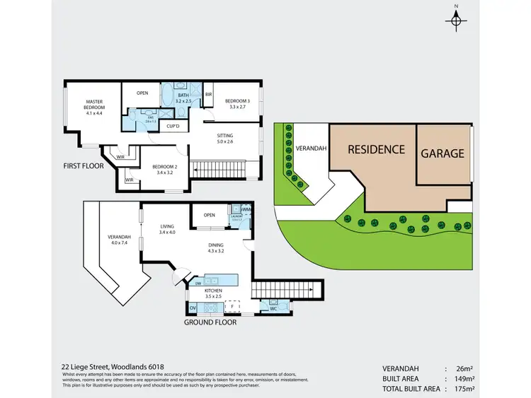 Floorplan of Homely townhouse listing, 22 Liege Street, Woodlands WA 6018