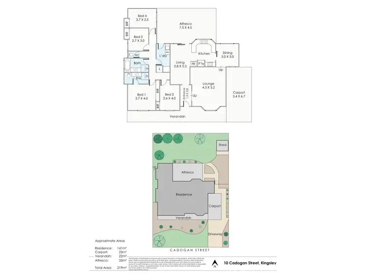 Floorplan of Homely house listing, 10 Cadogan Street, Kingsley WA 6026