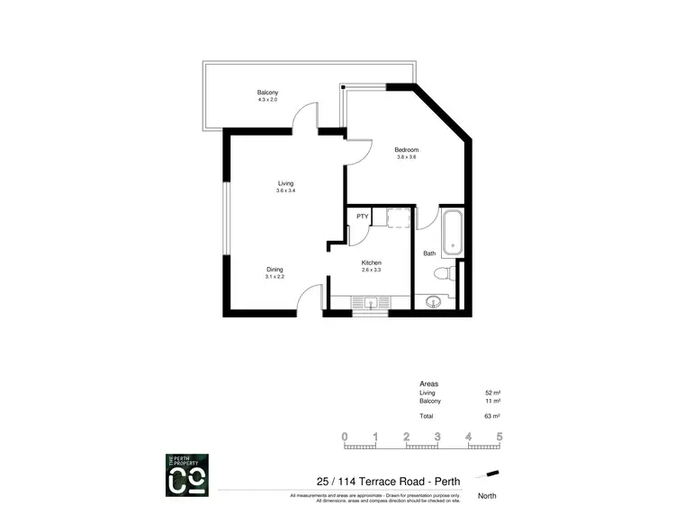 Floorplan of Homely apartment listing, 25/114 Terrace Road, Perth WA 6000