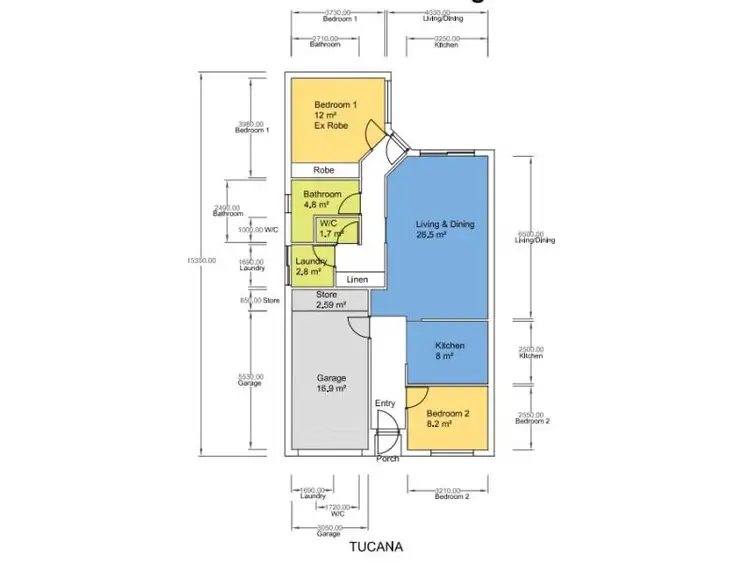 Floorplan of Homely villa listing, 61/27 Pearson Drive, Success WA 6164