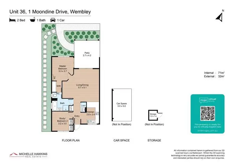 Floorplan of Homely apartment listing, 36/1 Moondine Drive, Wembley WA 6014