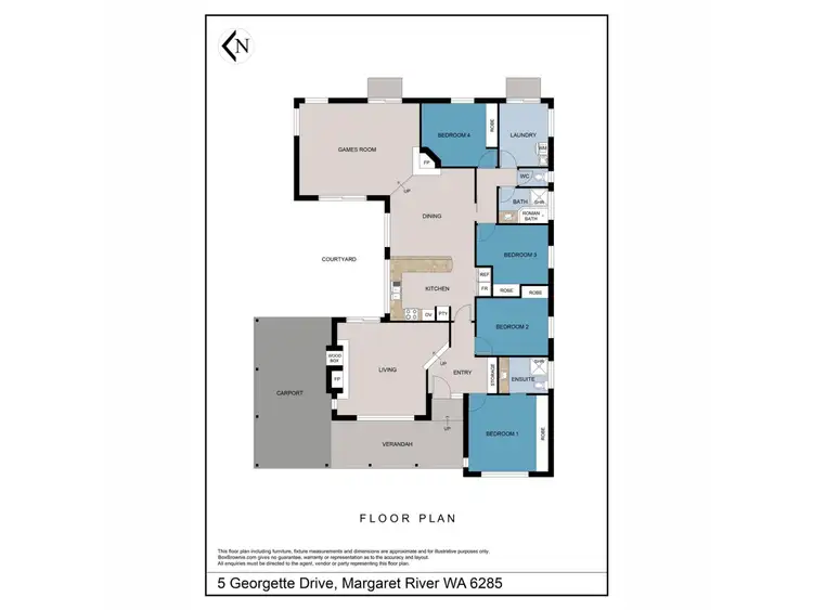 Floorplan of Homely house listing, 5 Georgette Drive, Margaret River WA 6285