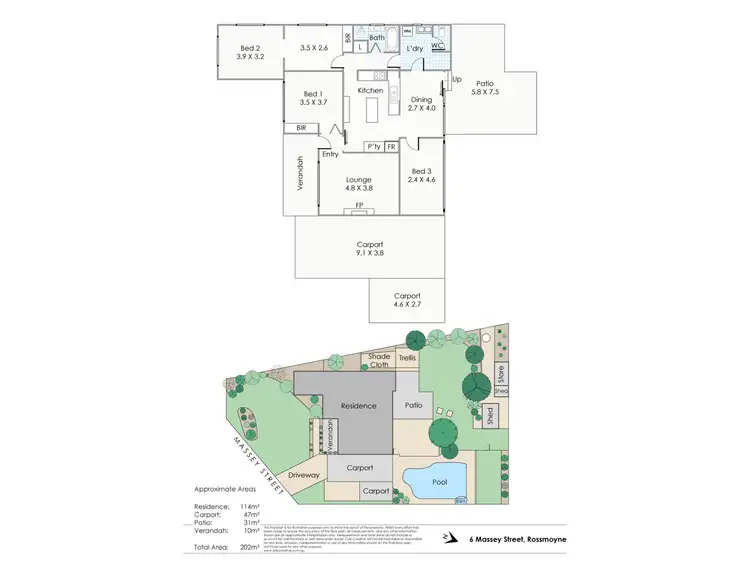 Floorplan of Homely house listing, 6 Massey Street, Rossmoyne WA 6148