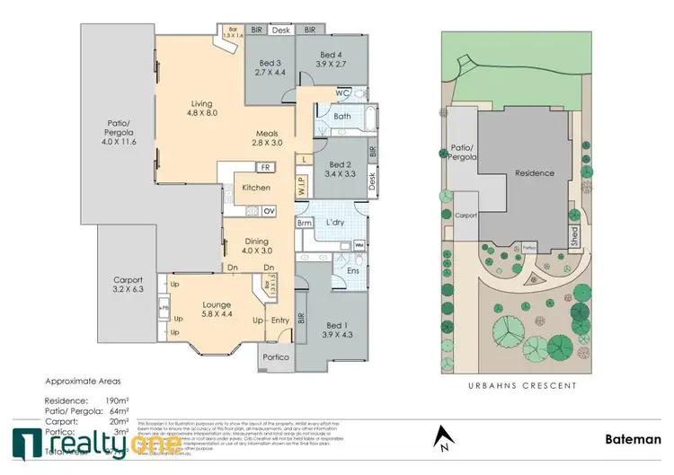 Floorplan of Homely house listing, 26 Urbahns Crescent, Bateman WA 6150