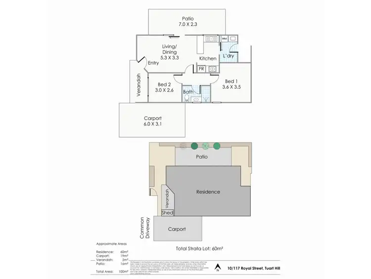 Floorplan of Homely villa listing, 10/117 Royal Street, Tuart Hill WA 6060