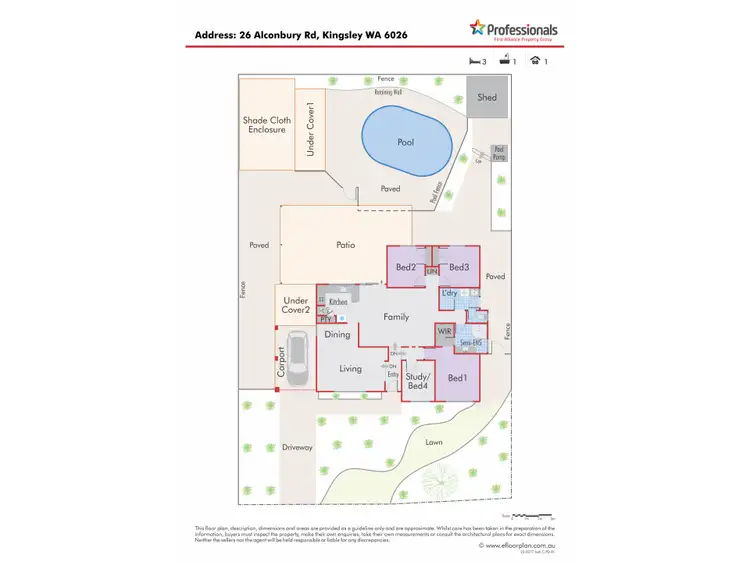 Floorplan of Homely house listing, 26 Alconbury Road, Kingsley WA 6026