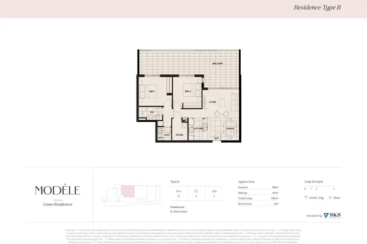 Floorplan of Homely apartment listing, 2/150 Robert Street, Como WA 6152