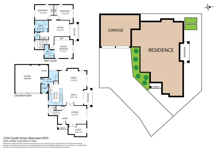 Floorplan of Homely townhouse listing, 125A Coode Street, Bayswater WA 6053