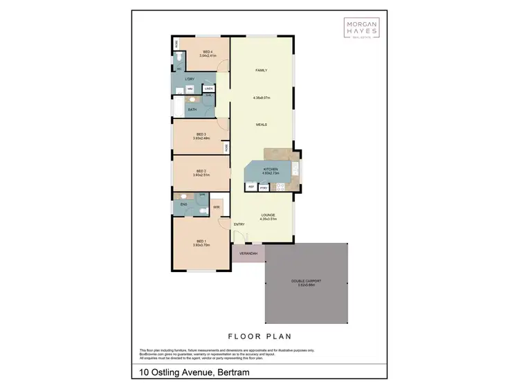 Floorplan of Homely house listing, 10 Ostling Avenue, Bertram WA 6167