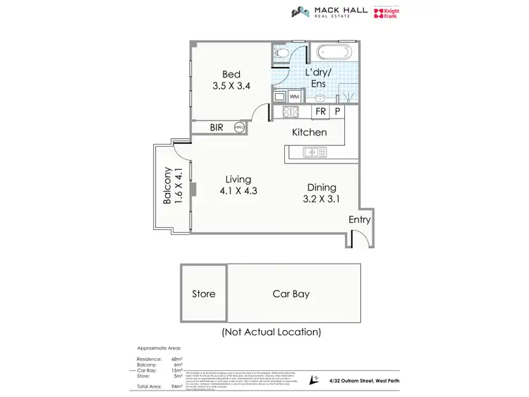 Floorplan of Homely apartment listing, 4/32 Outram Street, West Perth WA 6005