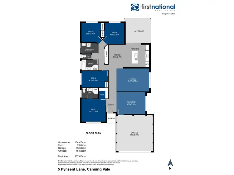 Floorplan of Homely house listing, 5 Pynsent Lane, Canning Vale WA 6155