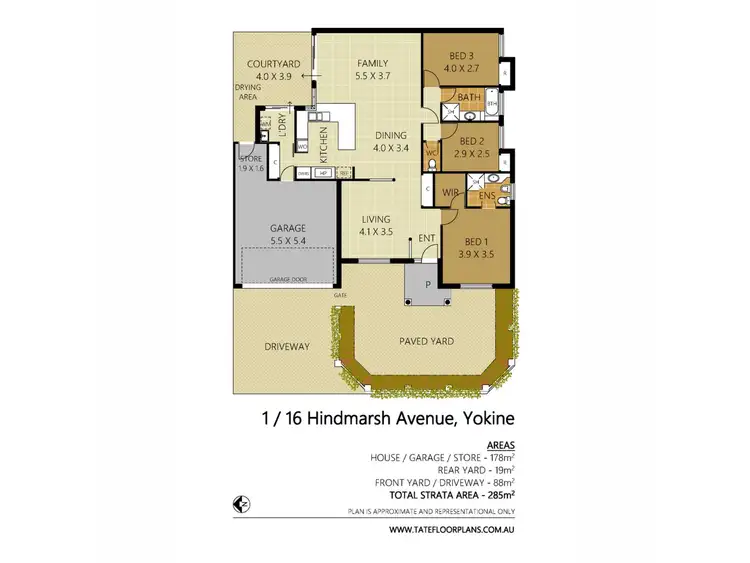 Floorplan of Homely villa listing, 1/16 Hindmarsh Avenue, Yokine WA 6060