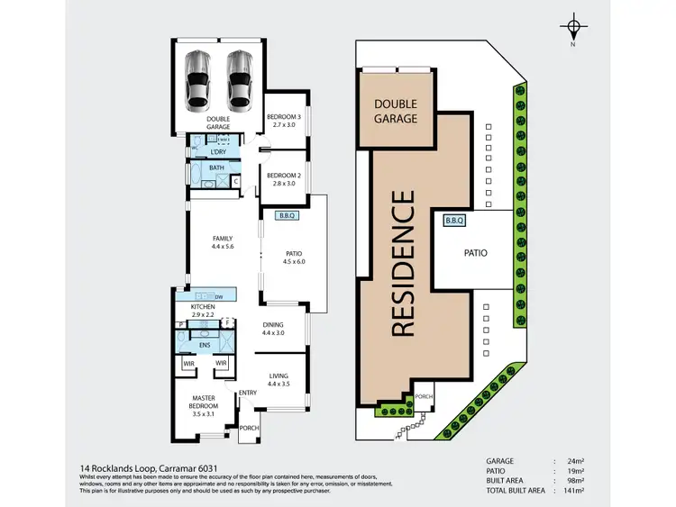 Floorplan of Homely house listing, 14 Rocklands Loop, Carramar WA 6031