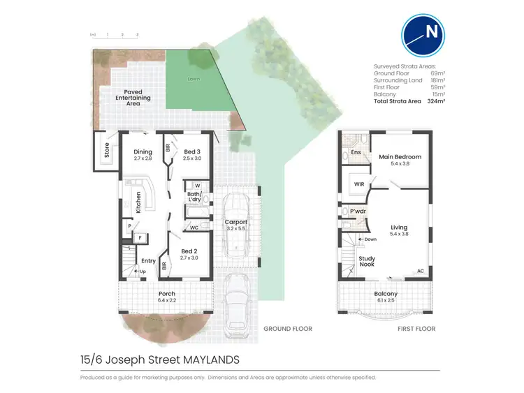 Floorplan of Homely townhouse listing, 15/6 Joseph Street, Maylands WA 6051