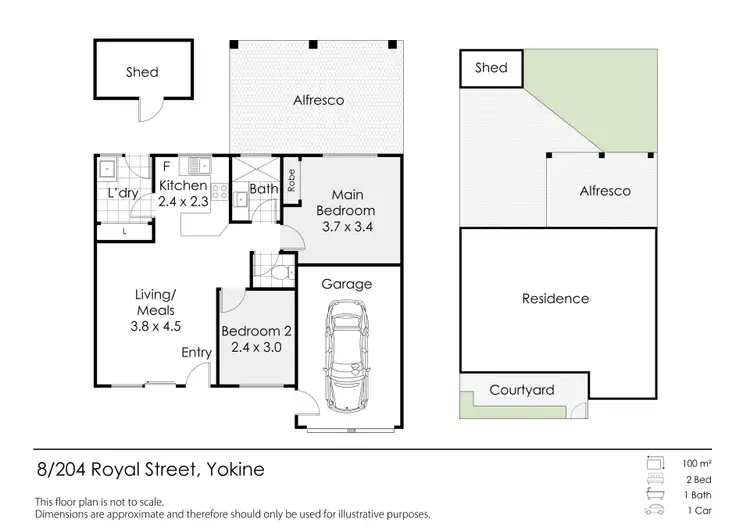 Floorplan of Homely unit listing, 8/204 Royal Street, Yokine WA 6060