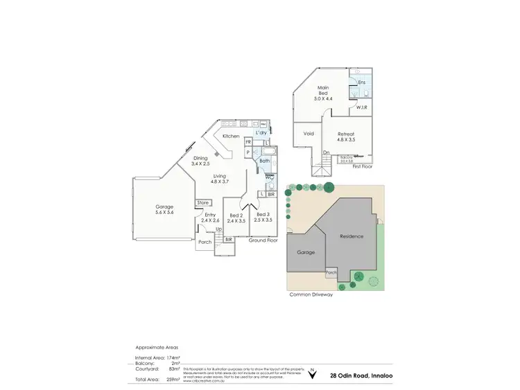 Floorplan of Homely townhouse listing, 3/28 Odin Road, Innaloo WA 6018