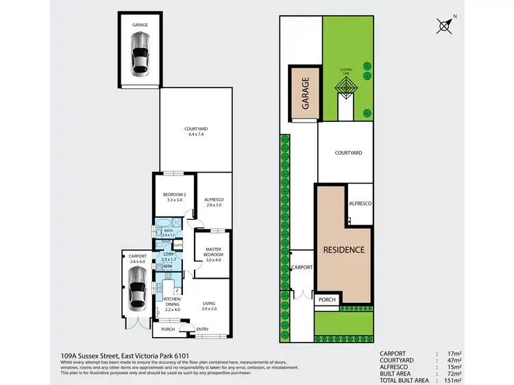 Floorplan of Homely semi-detached listing, 109A Sussex Street, East Victoria Park WA 6101