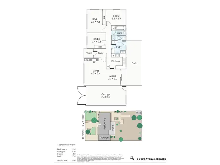 Floorplan of Homely house listing, 5 Derril Avenue, Dianella WA 6059