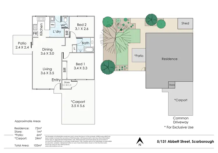Floorplan of Homely villa listing, 5/131 Abbett Street, Scarborough WA 6019