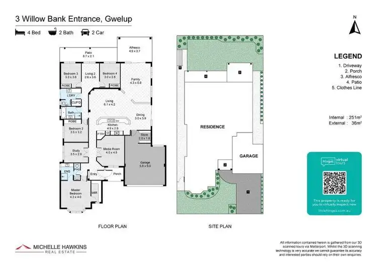 Floorplan of Homely house listing, 3 Willow Bank Entrance, Gwelup WA 6018