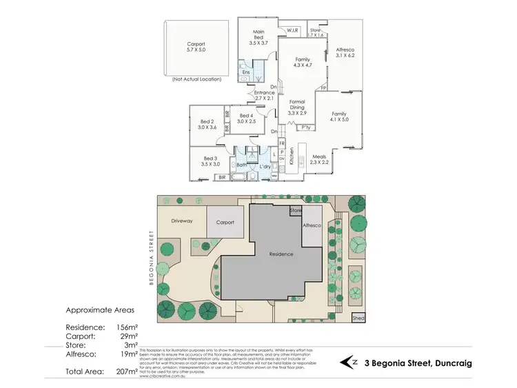 Floorplan of Homely house listing, 3 Begonia Street, Duncraig WA 6023