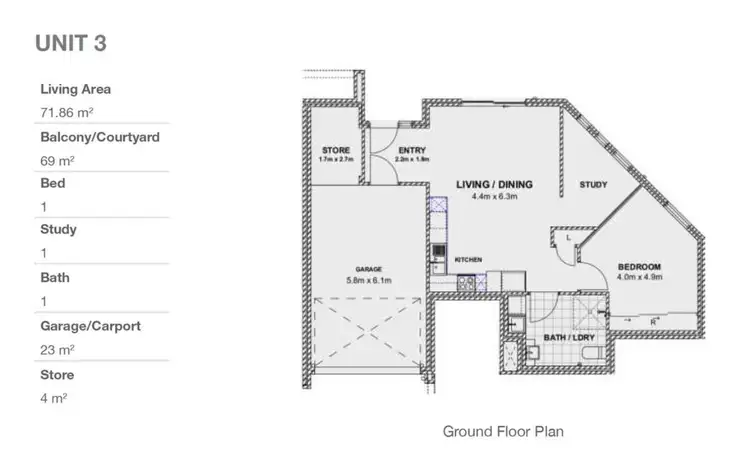 Floorplan of Homely apartment listing, 3/37 Channon Street Street, Cannington WA 6107