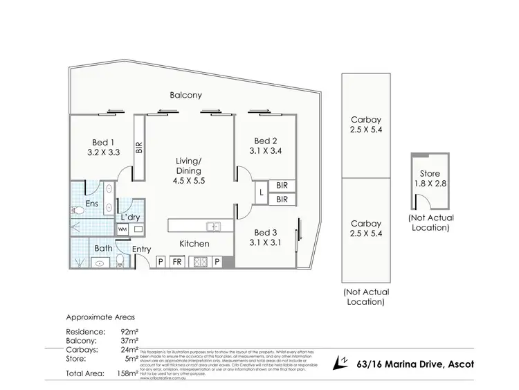 Floorplan of Homely apartment listing, 63/16 Marina Drive, Ascot WA 6104