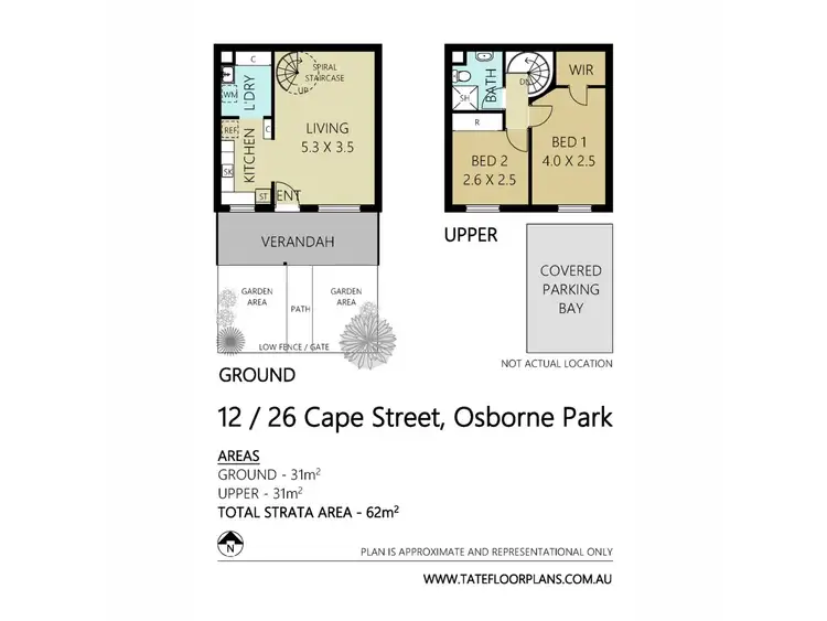 Floorplan of Homely townhouse listing, 12/26 Cape Street, Osborne Park WA 6017