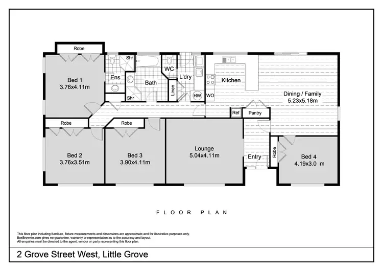 Floorplan of Homely house listing, 2 Grove Street West, Little Grove WA 6330