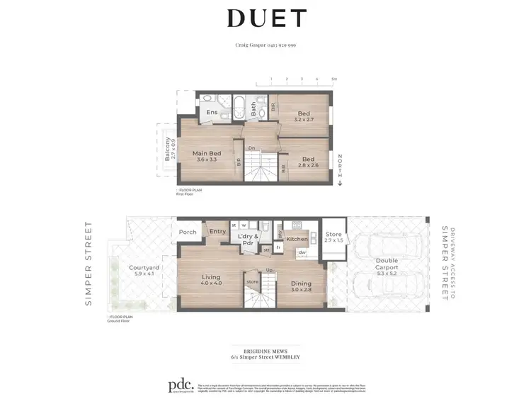 Floorplan of Homely townhouse listing, 6/1 Simper Street, Wembley WA 6014