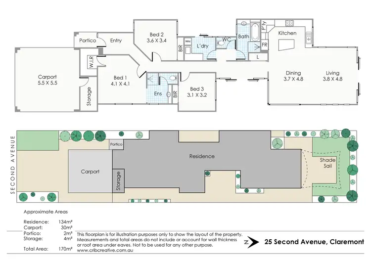 Floorplan of Homely house listing, 25 Second Avenue, Claremont WA 6010