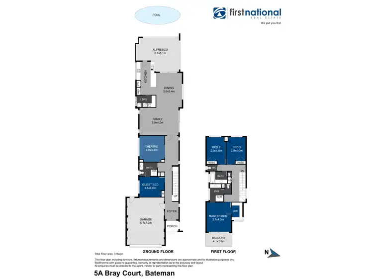 Floorplan of Homely house listing, 5A Bray Court, Bateman WA 6150