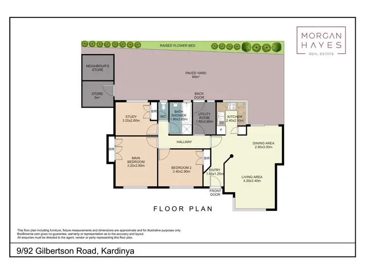 Floorplan of Homely unit listing, 9/92 Gilbertson Road, Kardinya WA 6163