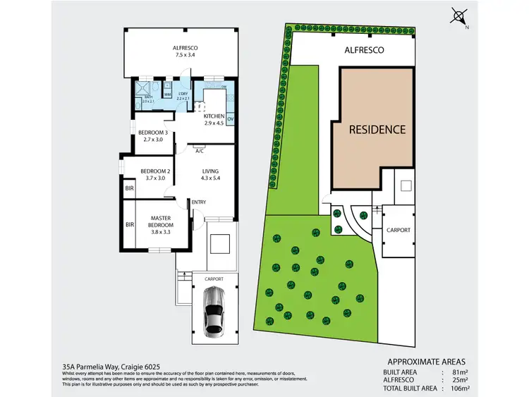 Floorplan of Homely house listing, 35A Parmelia Way, Craigie WA 6025