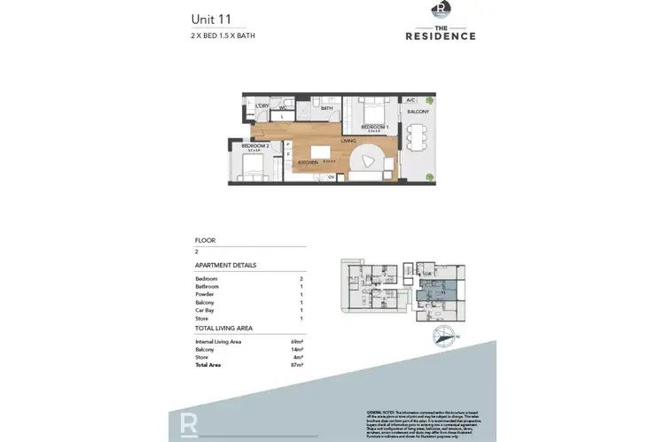 Floorplan of Homely apartment listing, 11/152 Scarborough Beach Road, Scarborough WA 6019