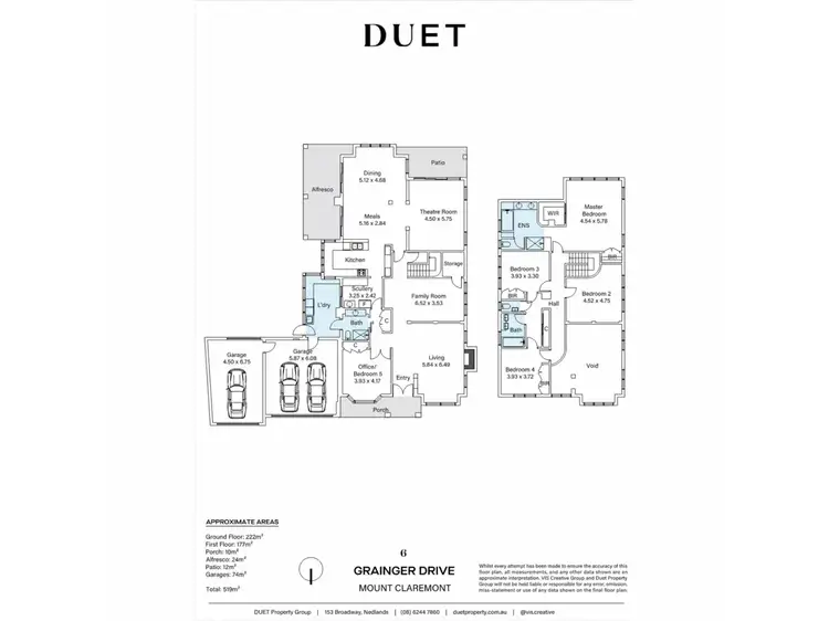 Floorplan of Homely house listing, 6 Grainger Drive, Mount Claremont WA 6010